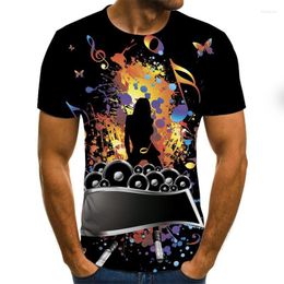 Men's T Shirts Music Art Musical Instrument 3d Full Printing Fashion Shirt Unisex Hip Hop Style Tshirt Streetwear Casual Summer