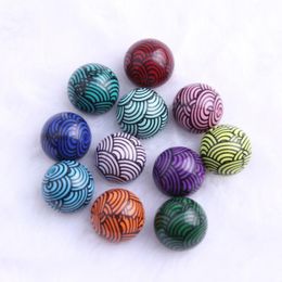 Beads Kwoi vita 20mm 100pcs Acrylic Solid Full print Sea Spray Beads for Chunky beads Necklace for Jewellery