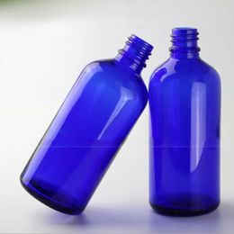 Storage Bottles Big Capacity Blue Glass Dropper 100ml Empty Essential Oil Containers With Head Cap 280pcs/lot