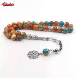 Bangle Tasbih Rainbow Agates stone Muslim prayer beads 33 45 66 99beads bracelet islamic jewelry arabic accessories on hand