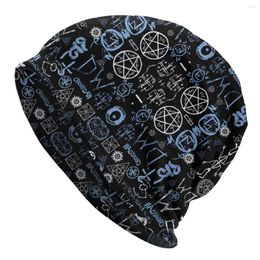 Berets Supernatural Symbols Caps Ski Skullies Beanies Hat Unisex Adult Summer Head Wrap Bonnet Knit