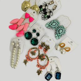 Knot 60 Pairs/Lot Fashion Jewellery Trend 2021 Female Bohemian Style Coloured Beads Dangle Earrings Factory Clearance