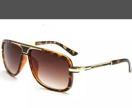 Occhiali da sole MASCOT Luxury Popular Retro Vintage Men Designer Occhiali da sole Shiny Gold Summer Style Laser Ll9239