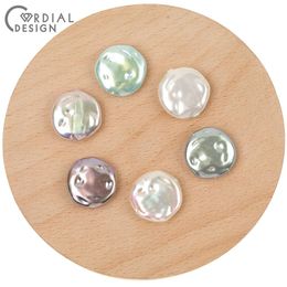 Crystal Cordial Design 18*18mm 100Pcs Imitation Pearl Beads/Jewelry Accessories/Aurora Effect/Round/Earring Findings/DIY Beads Making
