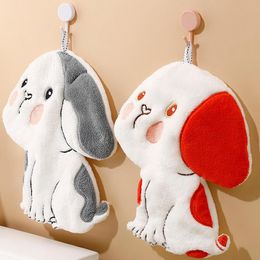 Cute Hand Towels Hanging Small Hand Towel with Dog Shape Hand Towels Household for Bathroom Gym Shower Hotel Spa Kitchen