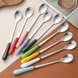 Dinnerware Sets 5pcs Stainless Steel Spoons Set Service Of 5 Durable Cutlery Camping Tableware Kitchen Utensils Supplies