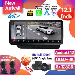 For Audi Q5 2009 - 2017 12.3 Inch 1920*720P CARPLAY Auto Android 12 Car Stereo Radio Pantalla Multimedia Player GPS Navigation-5