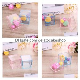 Other Festive Party Supplies Transparent Cube Wedding Favor Candy Box Aron Case Clear Gift Boxes Christmas Baby Shower Drop Delive Dhbxm