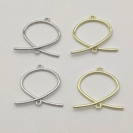 Polish New Arrival! 29x30mm 100pcs Zinc Alloy Pendants Geometric Shape Connectors For Jewellery Findings Necklace Earrings DIY Parts