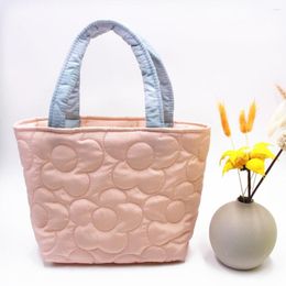 Evening Bags Women's Bag Ins Korean Quilted Portable Bento Snack Storage One Shoulder Handbag Cart Hanging Mummy