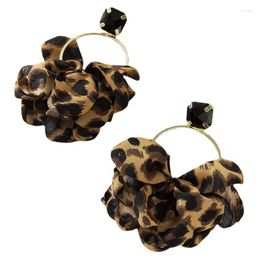 Hoop Earrings Personality Multi Shaped Leopard Print Stud Temperament Senior Sense Statement Earnings Set For Womens