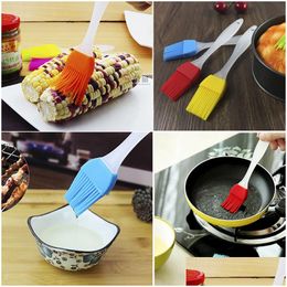 Bbq Tools Accessories Fashion Sile Brush Cooking Pastry Butter Kitchen Heat Resistance Basting Oil Brushes Drop Delivery Home Gard Dhxv0