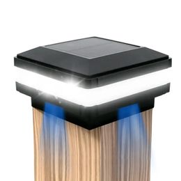 Outdoor Waterproof Modern Design Post Fence Lighting Garden Solar LED Post Lights Solar Column Pillar Gate Lamp