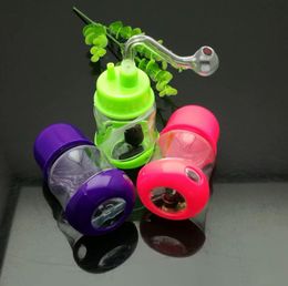 Glass Pipes Smoking Manufacture Hand-blown Classi Coloured plastic mini water pipe