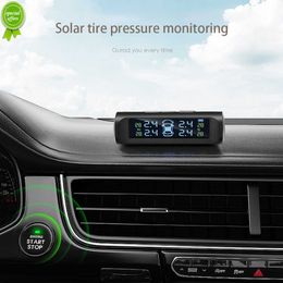 New Car TPMS Tire Pressure Monitoring System Solar Power Digital TMPS LCD Display USB Auto Security Alarm Tire Pressure Sensor