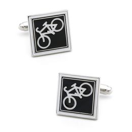 iGame New Arrival Bike Cuff Links Black Colour Bicycle Design Quality Brass Material Men Cufflinks Free Shipping