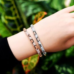 Bangle GODKI Luxury AAA Cubic Zirconia Bracelets Bangles Vintage Indian Bangle Bohemian Cuff Bracelets For Women Femme Fashion Jewelry