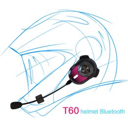 Car Car T60 Motorcycle Helmet Headset Bone Conduction Bluetooth Wireless Stereo Hands Free Call Waterproof Helmet Headphone for Moto