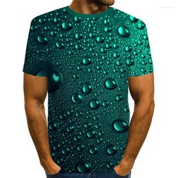Men's T Shirts Summer Water Drop 3D Shirt Men Women Colourful Droplets Print Harajuku Short Sleeve Streetwear Funny