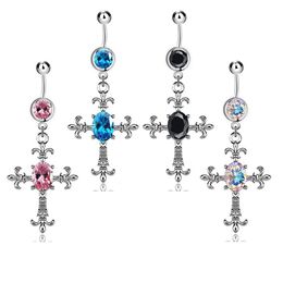 Navel Bell Button Rings Sexy Body Piercing Bars Jewelry Fashion Women 316 L Surgical Steel Zircon Belly Bar Ring Drop Delivery Dhejl