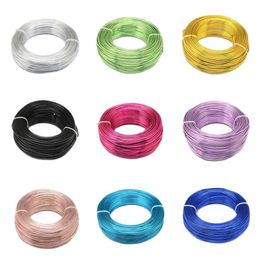 Components Aluminum Wire Metal Findings for Bracelet Necklace Ring DIY Jewelry Making Silver Color Multicolor 0.6/0.8/1/1.2/1.5/2/3mm