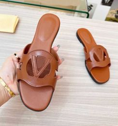 Designer slippers new 2023 Women's fashion brand leather sandals Multi slippers Summer beach slippers Yellow black womens slippers