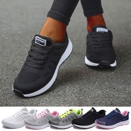 Dress Shoe's Sneakers Casual Flats Air Mesh Breathable Trainers Ladies Female Women Basket Tenis Feminino 23519