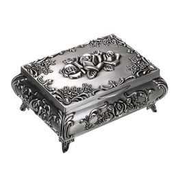 Boxes Vintage Metal Jewellery Box Trinket Jewellery Storage for Rings Earrings Jewerly Storage Box