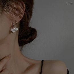 Stud Earrings 925 Sterling Silver Earring Retro French Love Hoop For Women's 2023 Trendy Ear Jewelry