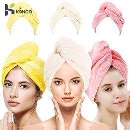 Microfiber Girl's Hair Drying Hat Hair Towel Dry Quick Womens Hair Towel Absorption Turban Hair Dry Cap Household Bath Tool