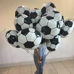 Decoration 2/5/10pcs 18inch Soccer Foil Balloons Football Sport Theme Decoration Balls Boys Birthday Decoration Supplies Globos R230812