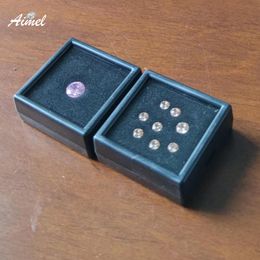 Boxes Gemstone Display Box Holder Loose Diamond Storage Box Gems Organizer Package Gift Case Jewelry Yoga Beads Charms Showcase 10Pcs