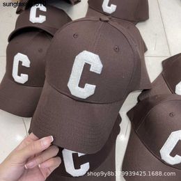 Hat Female Alphabet Coffee baseball cap Autumn/Winter 2021 ins Fashion Versatile Cap Sun Visor Hat Tide