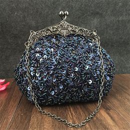 Evening Bags arrival Clutch Purse Silver Crystal Bag Women Wedding Diamantes Party Bridal Handbags Gold Sky Blue WY06 230519