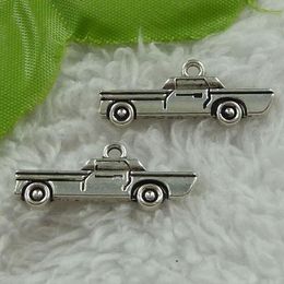 charms 280 pieces antique silver truck charms 28x11mm #3693