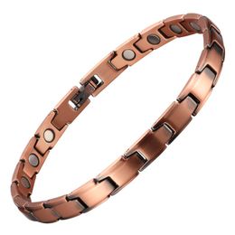 Bracelets 99.95% Pure Copper Bracelet for Women 3500 GAUSS Magnets Magnetic Bracelets Bangles Balance Energy Balance Human Body