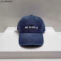 Ball Caps Ball Caps MIU Denim Baseball Cap Women Hip Hop Hat Letter Caps For Ladies Men Outdoor Summer Visor Autumn Casual Snapback Sun Hat Gorras T2302031 J230520