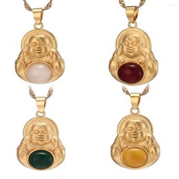 Pendant Necklaces Style Buddha Chain Woman Girl Amulet Chinese Maitreya Necklace Jewelry