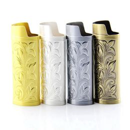 Smoking Colourful Pattern Metal Alloy J3 Lighter Skin Case Casing Shell Protection Sleeve Portable Replaceable Innovative Tobacco Cigarette Handpipes Holder