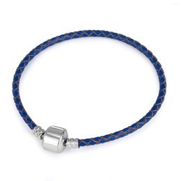 Strand 3mm Genuine Leather European And American Style Braided Hand Rope Accessory Large Bead Bracelet