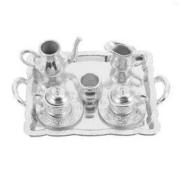 Dinnerware Sets Tea Ware Model Desk Accessories Kids Home Craft Toys Set Flagon Mini House Decoration