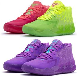 2023 Lamelo Ball 1 MB.01 Sapatos de basquete masculino tênis de tênis preto Buzz Buzz City Lo OVNI NÃO AQUI Queen City Rick e Morty Rock Ridge Red Mens Sports Sports Sports