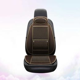 Cushions Seat Covers Car Cushion Cover Bamboo Support Bead Mat Imitation Breathable Comfort Wood Brace Automotive Cool Charcoal Protector AA230520