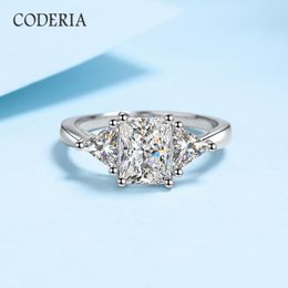 Rings Fashion Design High End Moissanite Ring Silver 925 Plated PT950 Platinum Proposal 3 Carat Ring Beautiful Jewellery For Women