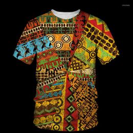 Men's T Shirts African Folk Danskiy 3D Harajuku Ethnic Dress Men's And Women's Street Fashion Personality Hip Hop Crewneck Short