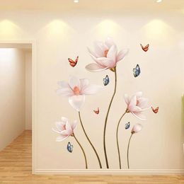 Wall Stickers 11270CM PVC Removable 3D Butterfly Flower Colorful Sticker For Living Room Bedroom Bathroom Home Beautify Decoration 230520