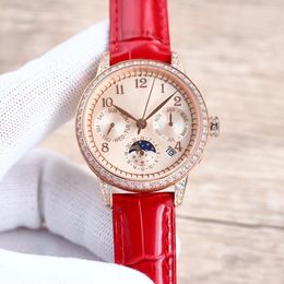 Women watch designer watches high quality mechanical automatic luxury watch Diamond inlay 36mm rose gold Casual Leather