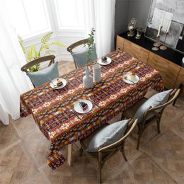 Table Cloth Totem Triangle Rectangular Tablecloth Dustproof Picnic Home Decoration Kitchen Waterproof Cover