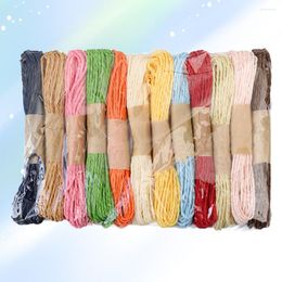 Storage Bottles 12 Roll Paper Rope Fashion Beautiful Pratical 10M Colourful Twisted String For Packaging Packing