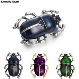 Vivid Beetle Animal Insects Jewellery Smooth Enamel Polish Broche Hijab Pins Sweater Dress Bijoux Brooches For Women Kids